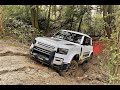 Defender offroad and onroad test drive at land rover experience eastnor great britain