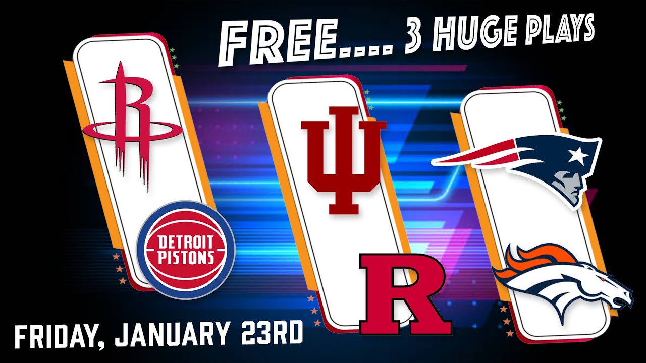 Free Picks Basketball Houston at Detroit - Football New England at Denver from Joe Wiz ESPN New York