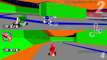 Testing custom PlayerBot support in Virtua Circuit Zone (SRB2Kart ArcadePak)