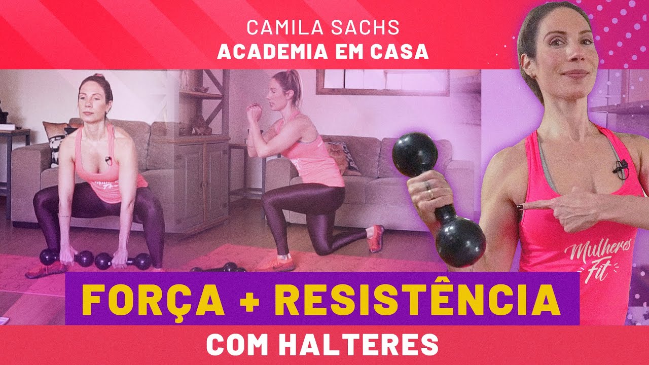 FORÇA + RESISTÊNCIA de pernas e glúteos com HALTERES