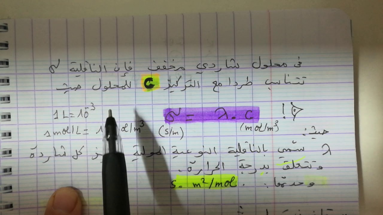 أفضل ملخص في الناقلية يجب مراجعته 3ثانوي معلومات مهمة