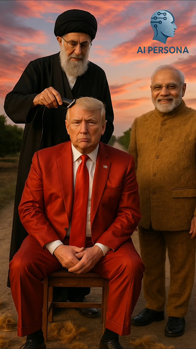 Ayatollah Ali Khamenei Shaves Donald Trump 🪒|  Modi in Trump Hair Clothes 💵 | #Trump #Aliza #Modi