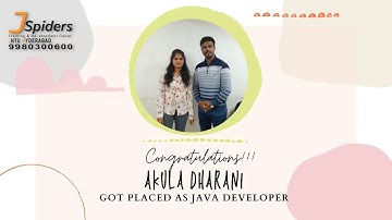 CONGRATULATIONS AKULA DHARANI PLACED AS JAVA DEVELOPER
