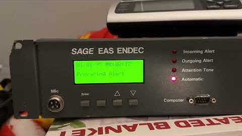 Conducting a Required Weekly Test on my sage endec 1822.