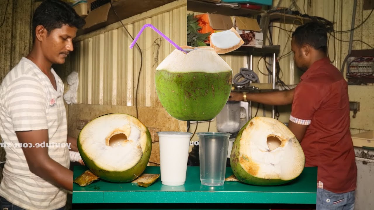 One and Only Place Selling Coconut Pulp Juice | Hardwoking Young Man Selling Very Rare Street Food | STREET FOOD