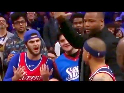 Isaiah Thomas EJECTED after Confronting Random 76ers Fans  Wizards vs 76ers 12212019