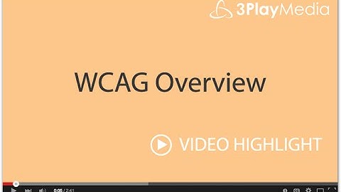 WCAG Overview