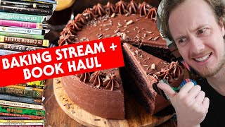 HFM Come Bake a Cake With Me Stream (might be a disaster) + BOOK HAUL!