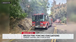 Crews battle fire burning in Somerset