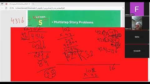 unit 4 : Lesson 5 : Multistep story problem (part1)