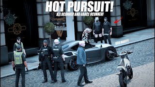 HOT PURSUIT!! DUO MAUT KEI DAN GRACE OCONNER DI KEJAR SELURUH POLISI !!! GTA 5 ROLEPLAY