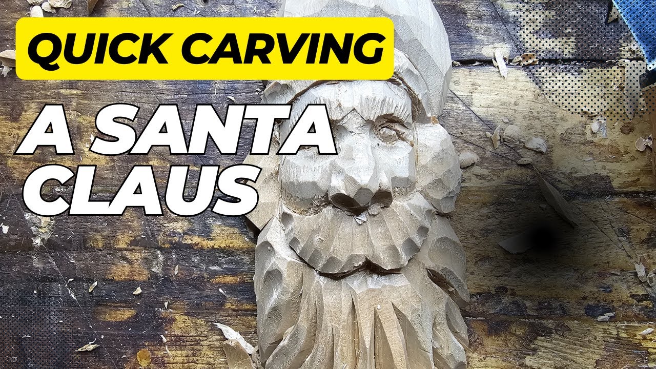 Santa Claus woodcarving.
