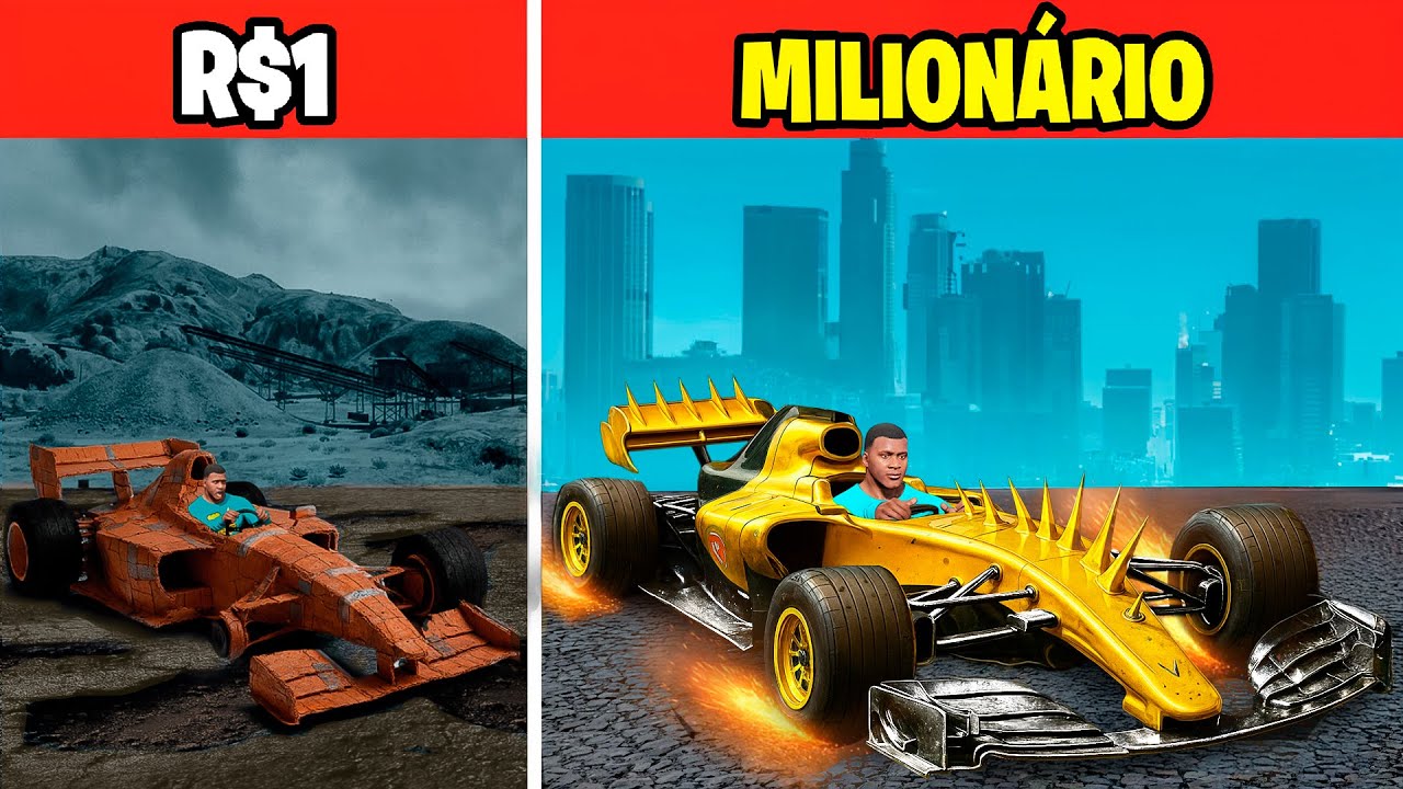 ГОНОЧНАЯ МАШИНА ОТ 1 R$ ДО МИЛЛИОНЕРА в GTA 5!