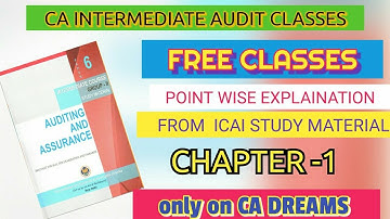 Lec 8: Nature, Objective & Scope of Audit |by Somya Agarwal |CA Inter Audit |CA Dreams