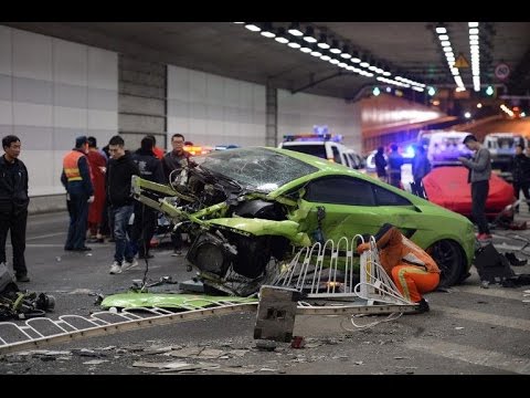 Ferrari and Lamborghini wrecked in Beijing 'Fast and Furious' crash