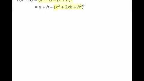 Evaluating & Simplifying a Difference Quotient