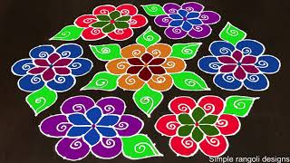 Happy New Year 21 to 11 Beautiful Rangoli | Kolam Design (2019) Colourful muggulu peddavi