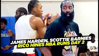 James Harden & Scottie Barnes GO AT IT at Rico Hines NBA Runs Day 2! Pascal, Montrezl Harrell & More