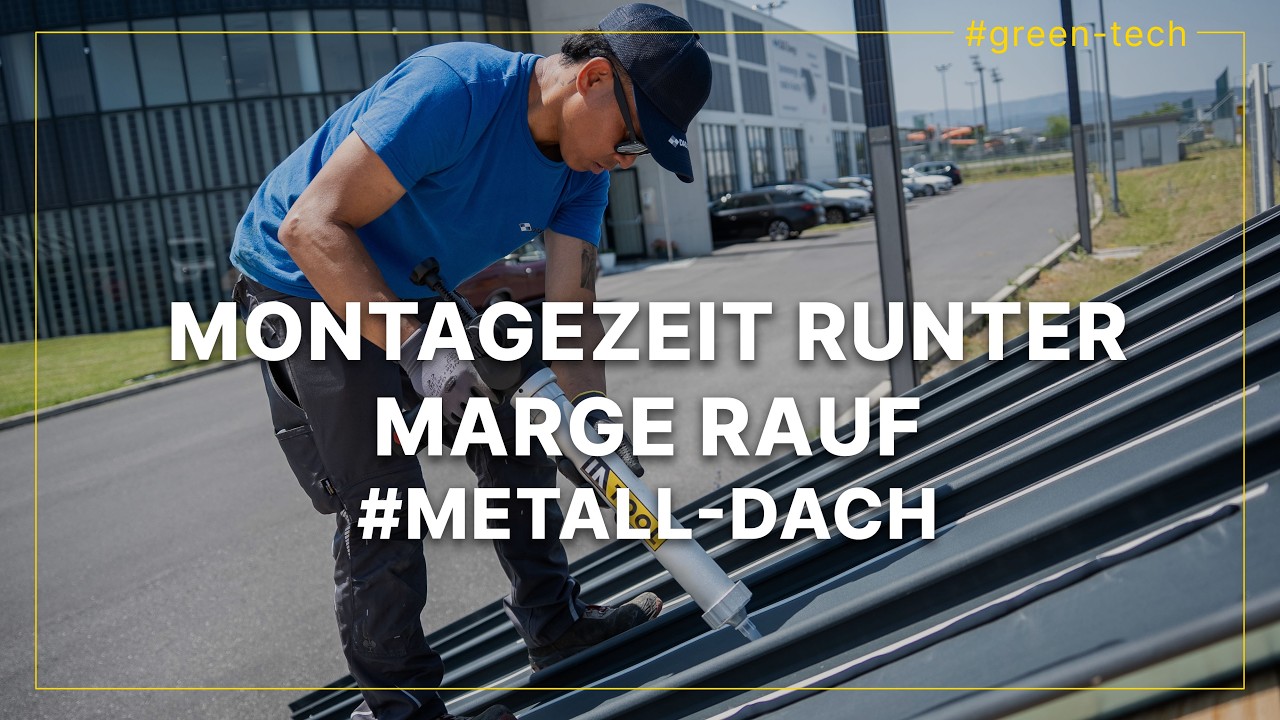 Photovoltaik: Hi-Tech-Verklebung statt Bohrungen auf Metall-Dachbahnen