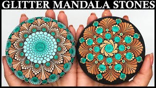 Glitter Mandala Dot Painting How To Paint Stones Dotting Artist Tutorial Art Mandalas #mandala #art