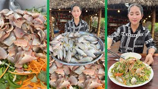 &quot;Fresh Fish Salad&quot; Countryside mommy Sros make fresh fish so delicious | Cooking with Sros