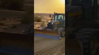 Grader Leveling Dirt Road in Desert #MotorGrader #RoadConstruction #shorts