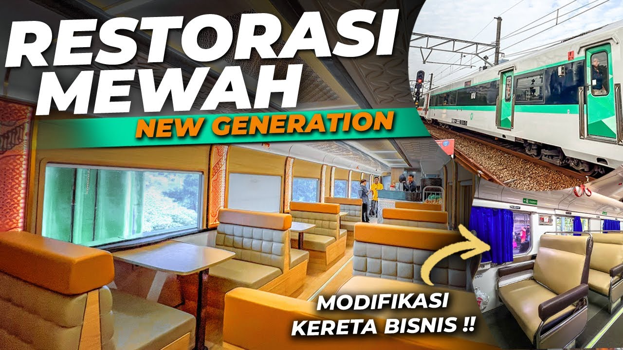 MODIFIKASI DARI KERETA BISNIS ‼️KERETA MAKAN MEWAH ALA NEW GENERATION | Trip Kereta Api Gunungjati
