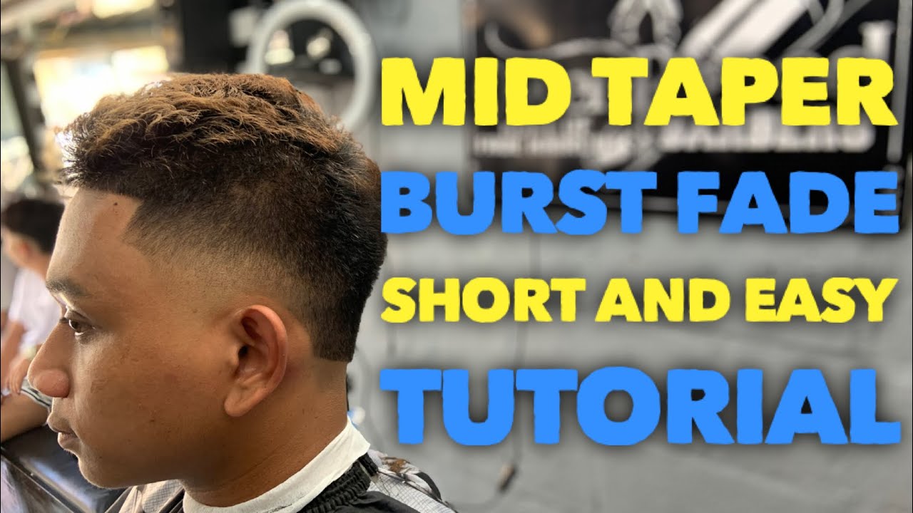 Mid Taper Burst Fade Or Mid Taper With V Cut | Short And Easy Haircut  Tutorial - Youtube