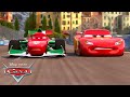 Rayo mcqueen y francesco corren en italia  pixarcars