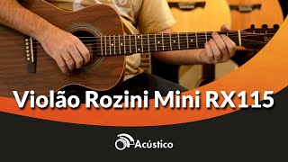 O Acustico Apresenta Violao Rozini Mini Presenca Brasil Louro Preto RX115