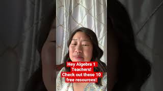 Check out these 10 free Algebra 1 resources!