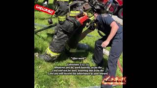 #firefighter FIREFIGHTERS AFTER WORK (Colossians 3:23-24) #fire #water #hydrant #ilovemyjob