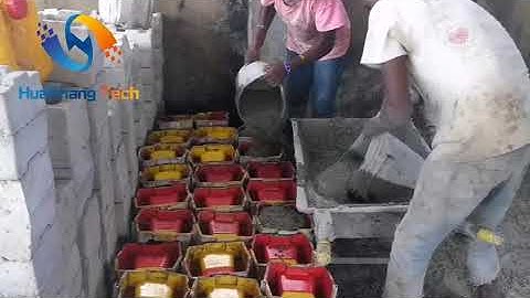 Video of interlocking concrete block plastic hollow bricks mould
