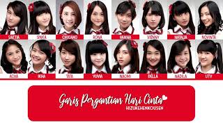 Video thumbnail of "JKT48 - Garis Pergantian Hari Cinta (Hizukehenkousen/日付変更線) [Color Coded Lyrics IDN/ENG/KAN]"