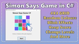 Make a Simon Says Game in C# and Windows Forms Tutorial screenshot 3