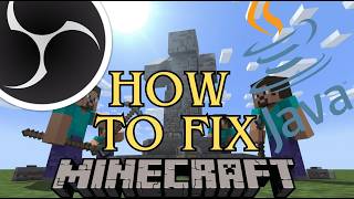 How To Stream Minecraft After the Most Recent Java Update with OBS | FIX!!!!