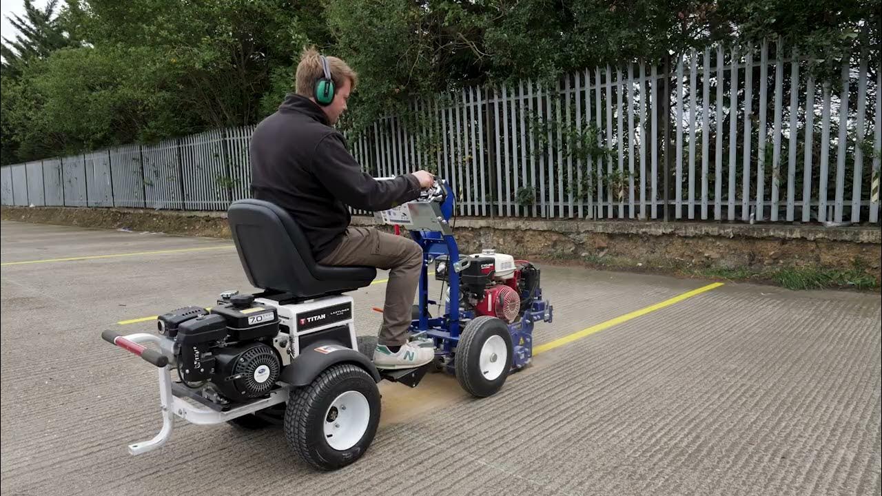 Line removal using the Graco DG 1013 DCS depth control grinding system