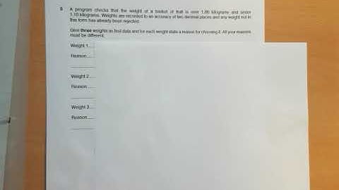 **TEST DATA **  - GCSE iGCSE computer science