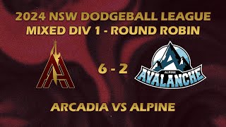 NSWDL Mixed 2024 | Round Robin - Arcadia Assassins vs Alpine Avalanche