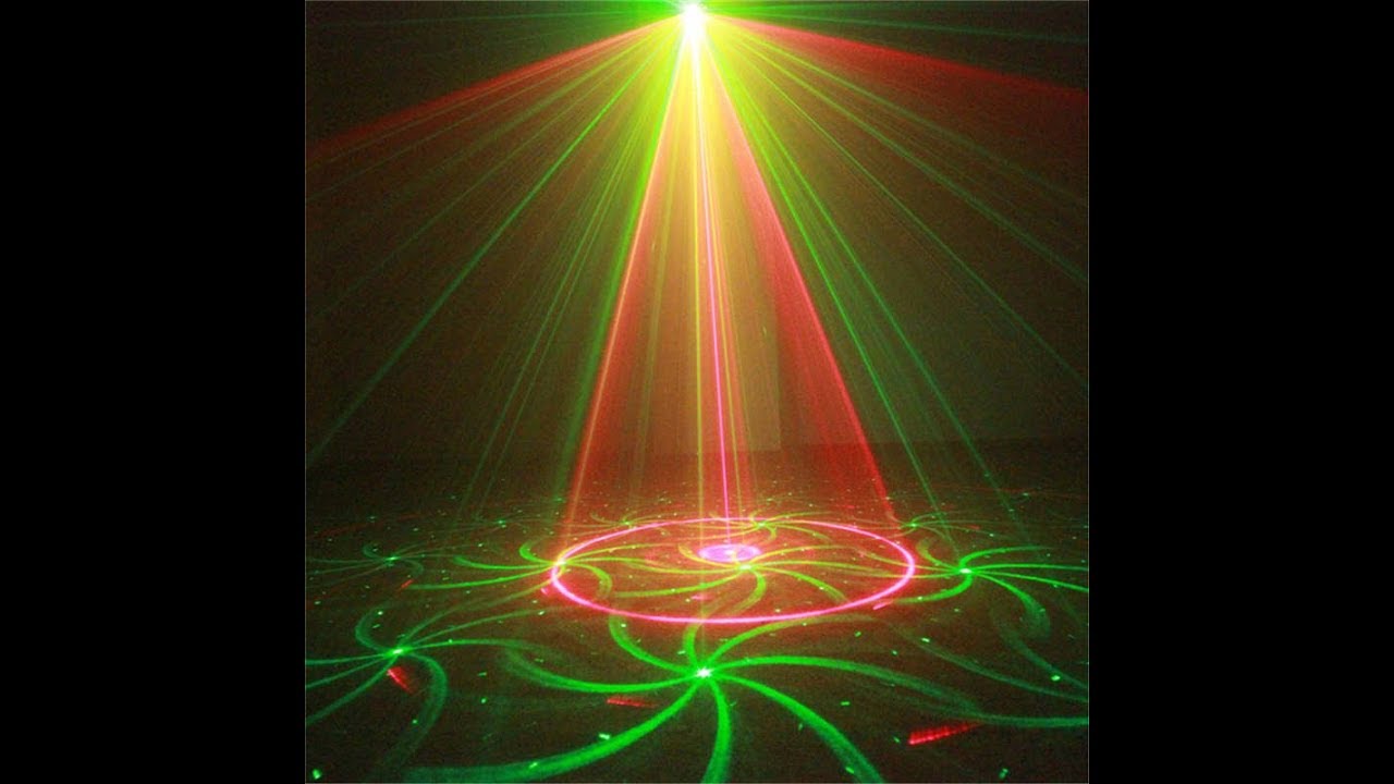 AUCD 24 Red Green Gobos Laser Projector Effect Mix 3W Blue LED Stage Lighting SL24RG YouTube