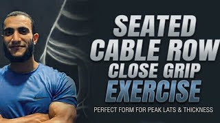 Seated Cable row close grip exercise 