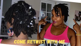 How to Retwist Locs on your own with gel