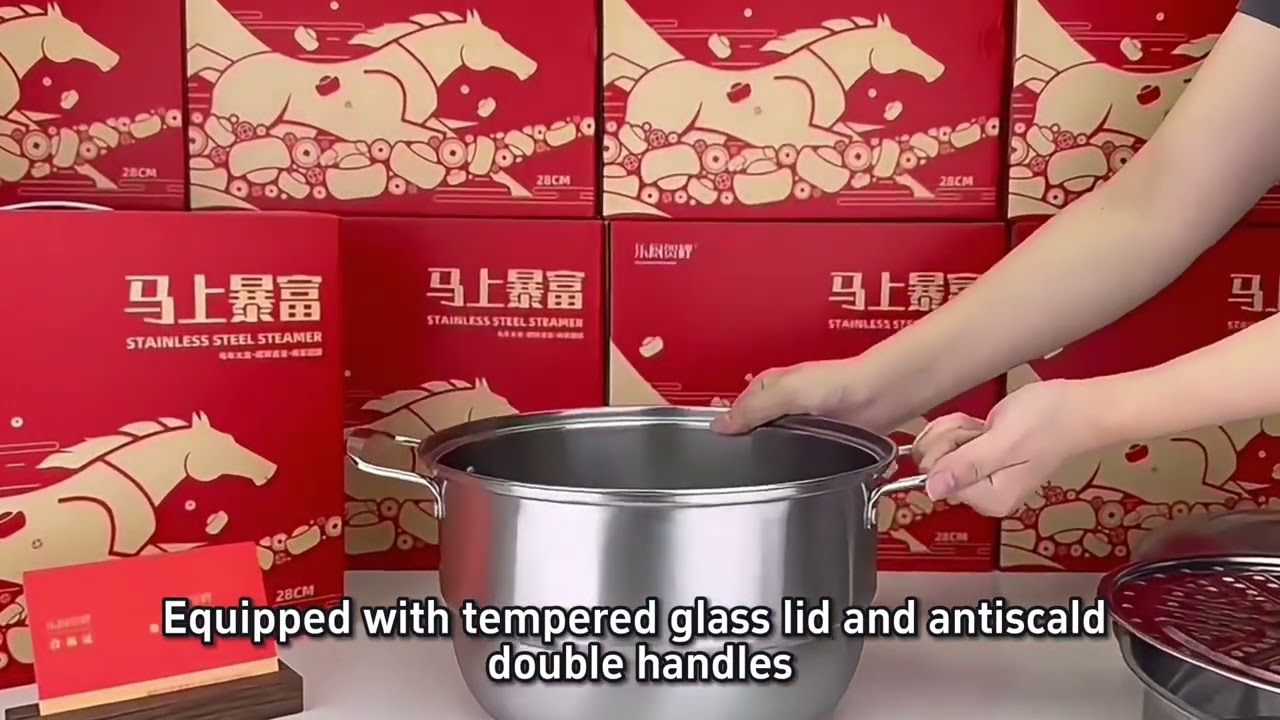 28CM Three Tier Steamer Pot - YouTube