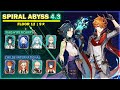 Xiao hypercarry  childe international team  spiral abyss 43 floor 12  full 9 stars