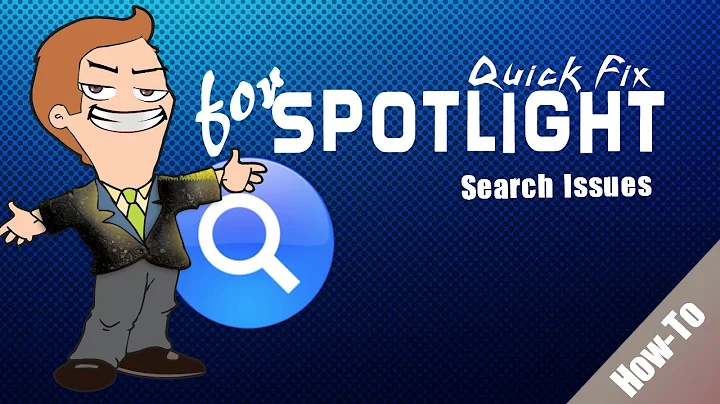 How to re-index and fix Spotlight search issues on Mac OS X
