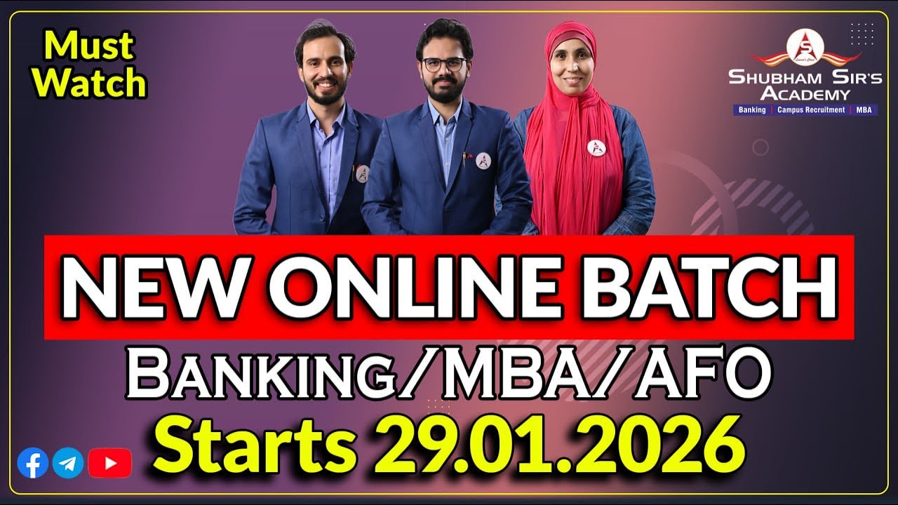 🔥 SSA 2026 Online Batch Launch 🚀 | Banking & MBA-CET Beginners (Full Details) | Join Now...!
