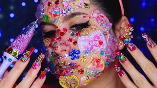 ASMR Dopamine Face Trace: Liquid Glitter Gems, Jewels & Rhinestones | Water Tapping, Whispered Y2K 💎 screenshot 5