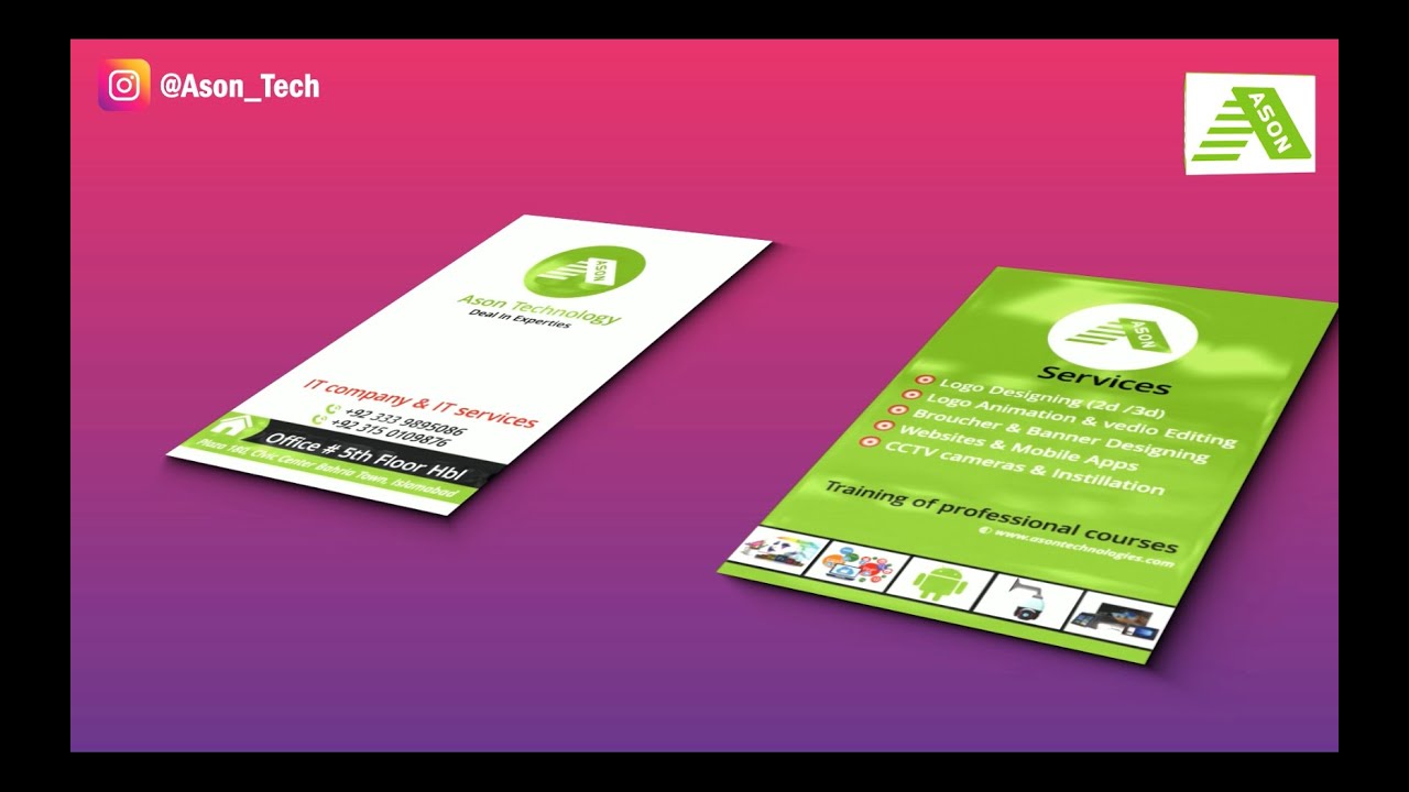Business Card Animation For Your brand  Or Business By Mr. Ason