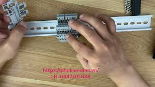 Chặn nhựa thanh cài TBR-F và Chặn đầu cuối cầu đấu 2 tầng UKK2.5