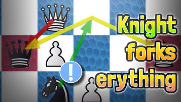 Knight fork wins back everything | Chess Shorts #chess #shorts